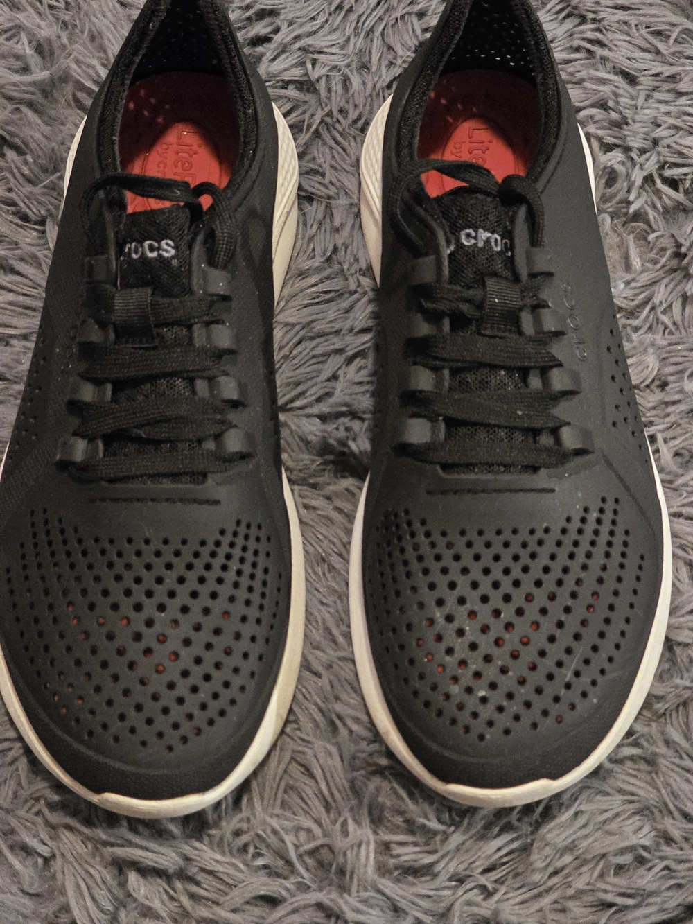Crocs Men’s Black LiteRide Perforated Slip-On Sneakers
